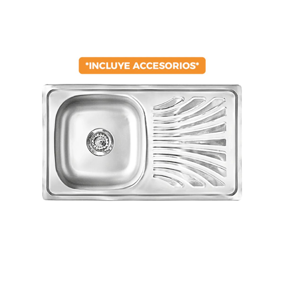 FRATELLI - LAVADERO DE COCINA ACERO CON ESCURRIDERO SATINADO LD-9643