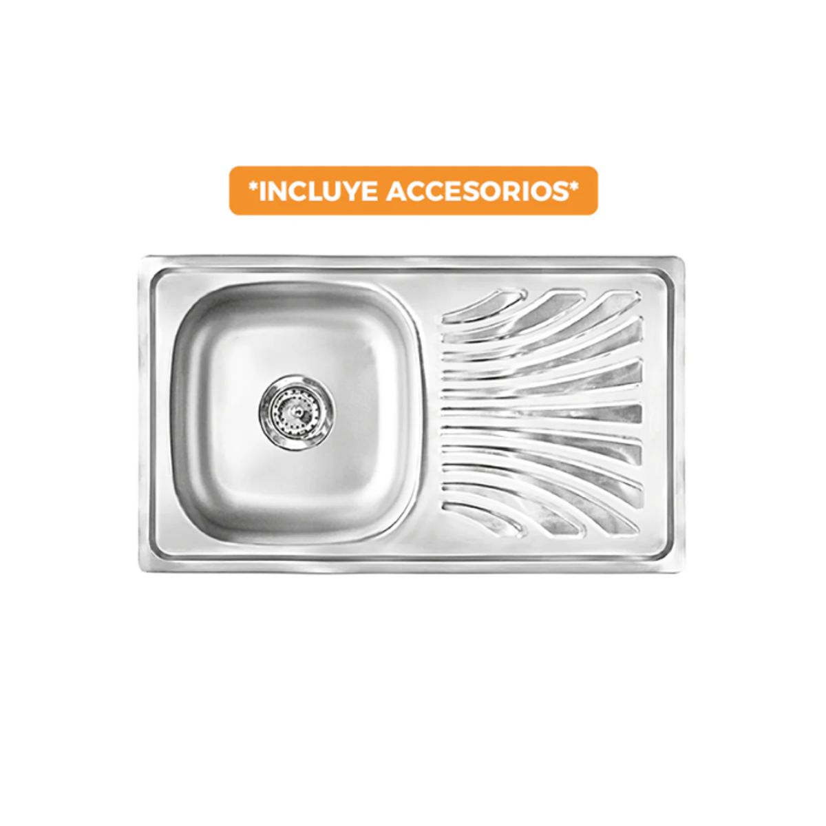 FRATELLI - LAVADERO DE COCINA ACERO CON ESCURRIDERO SATINADO LD-7540A