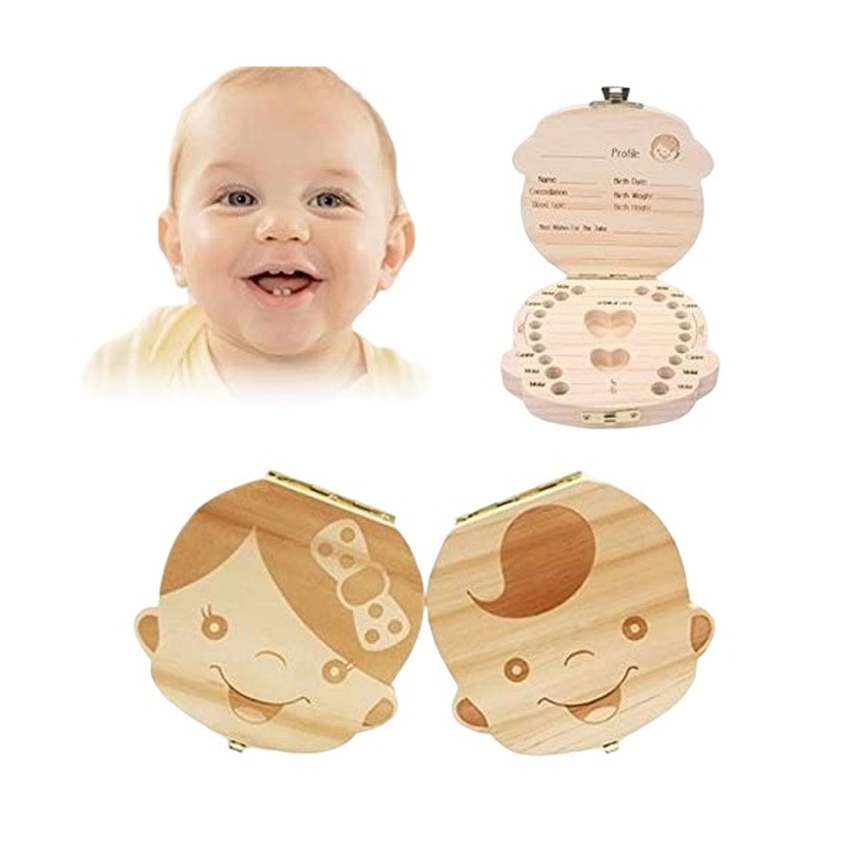 GENERICO - CAJA DE DIENTES DE LECHE ALMACENAMIENTO NIÑA