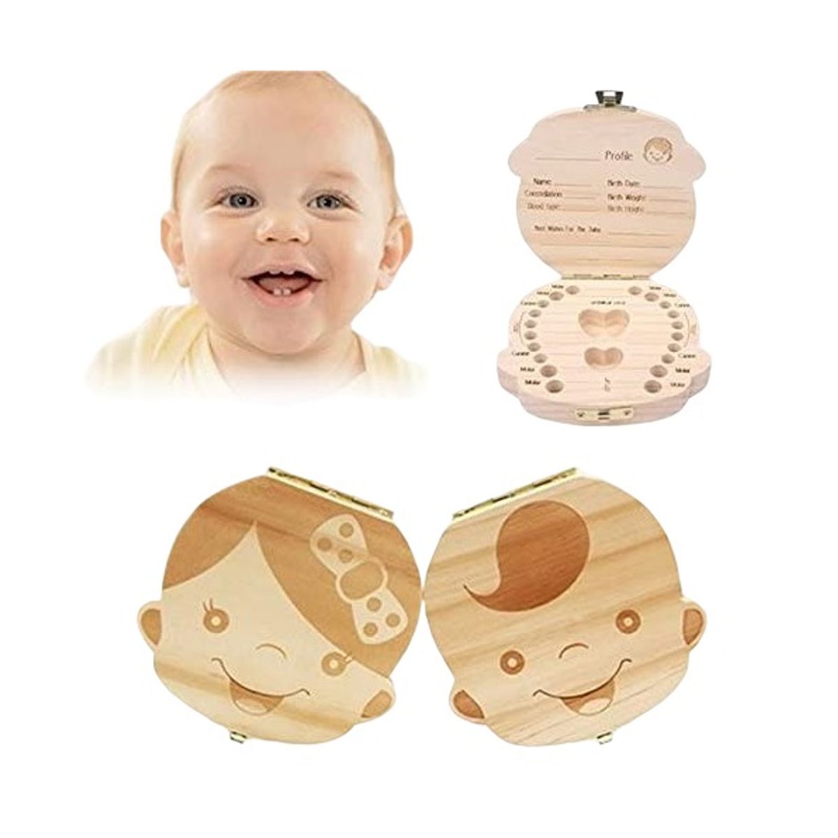 GENERICO - CAJA DE DIENTES DE LECHE ALMACENAMIENTO NIÑA