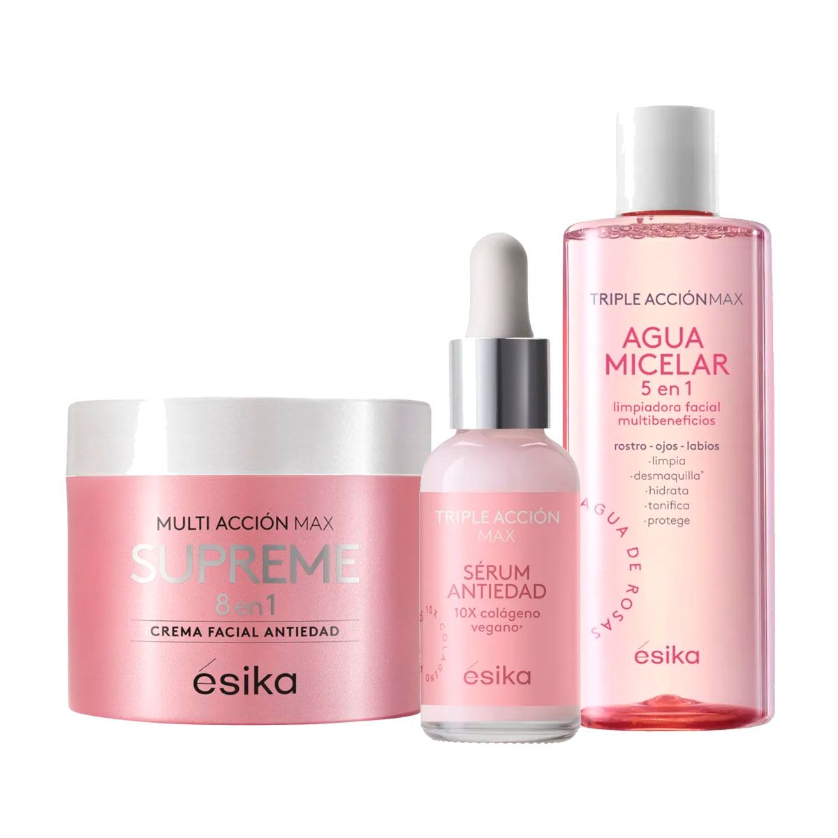 ESIKA - Crema Facial Antiedad Supreme 8 en 1 con Serum y Micelar