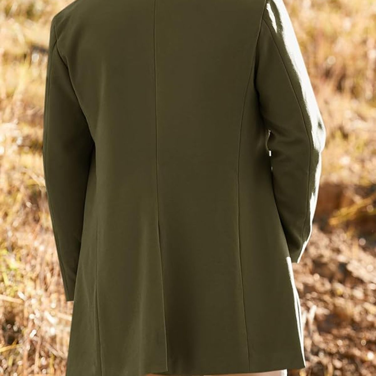 TIOZONEY - Gabardina de cuello para hombres