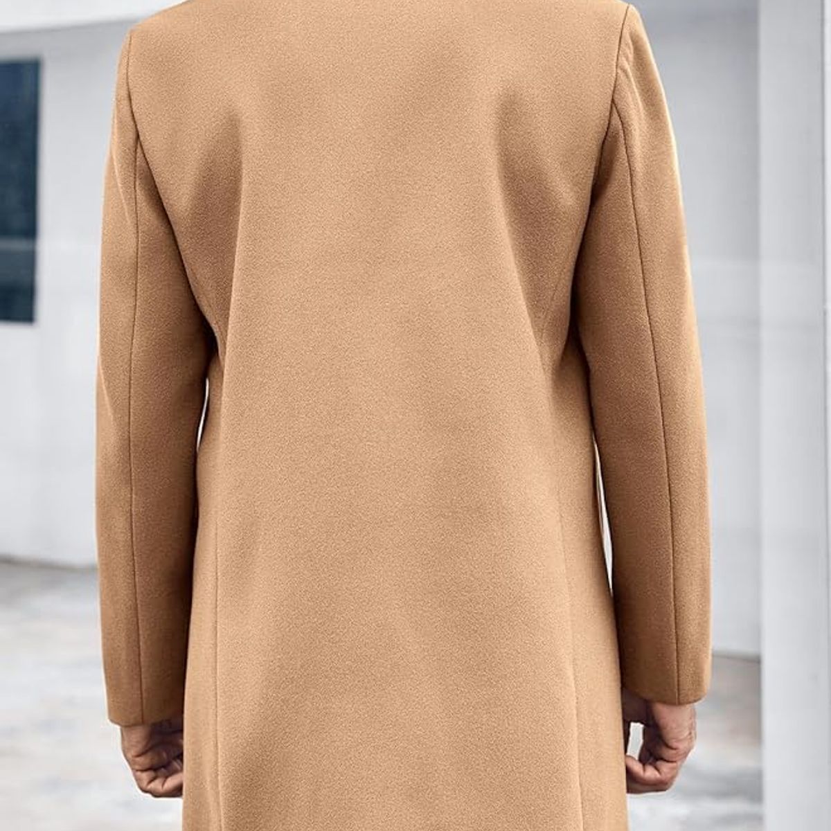 TIOZONEY - Gabardina de cuello para hombres