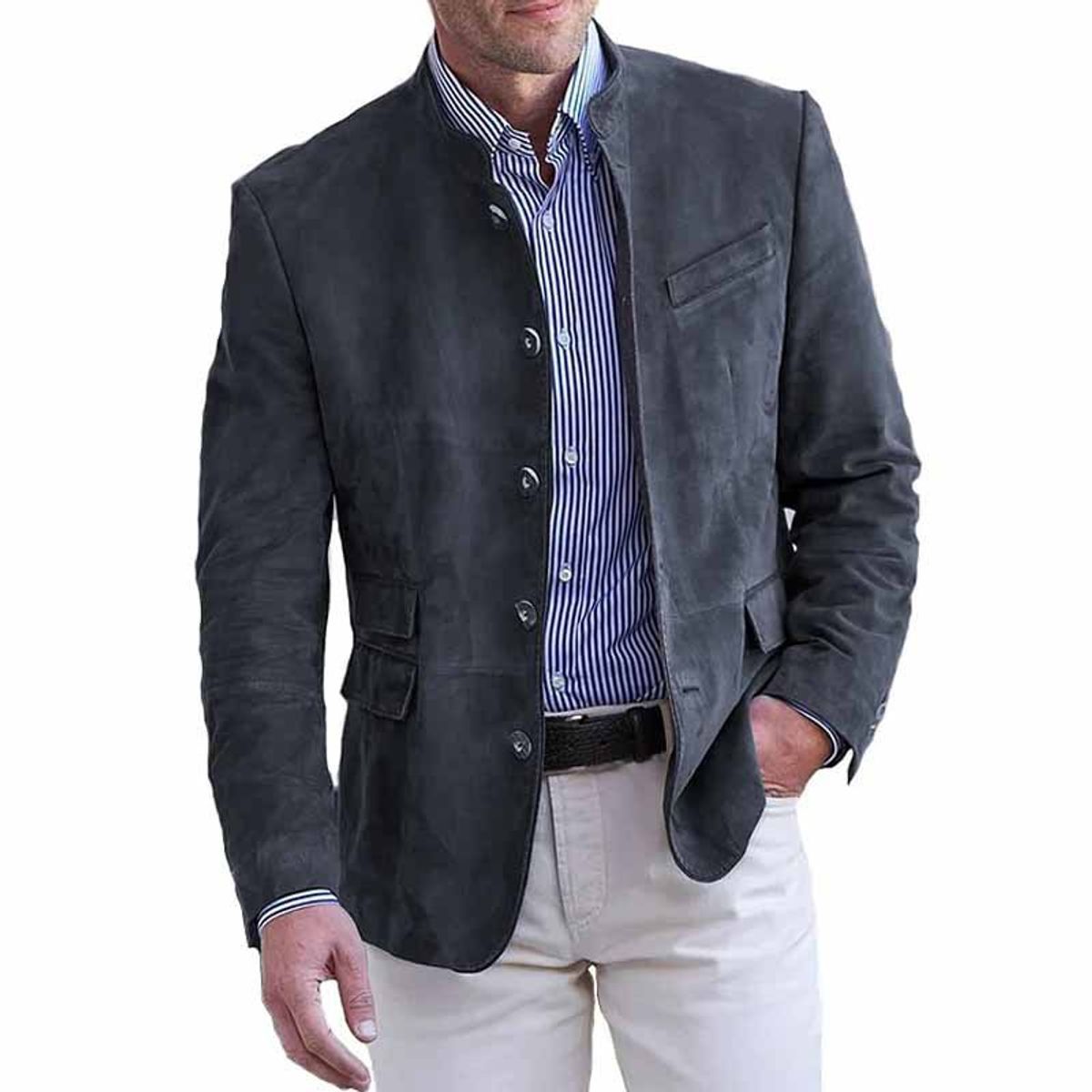 TIOZONEY - Chaqueta casual para hombres