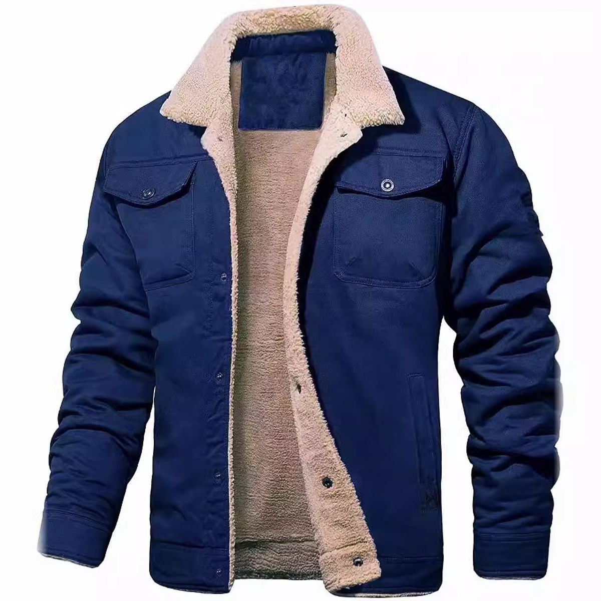 TIOZONEY - Chaqueta de solapa de invierno para hombres