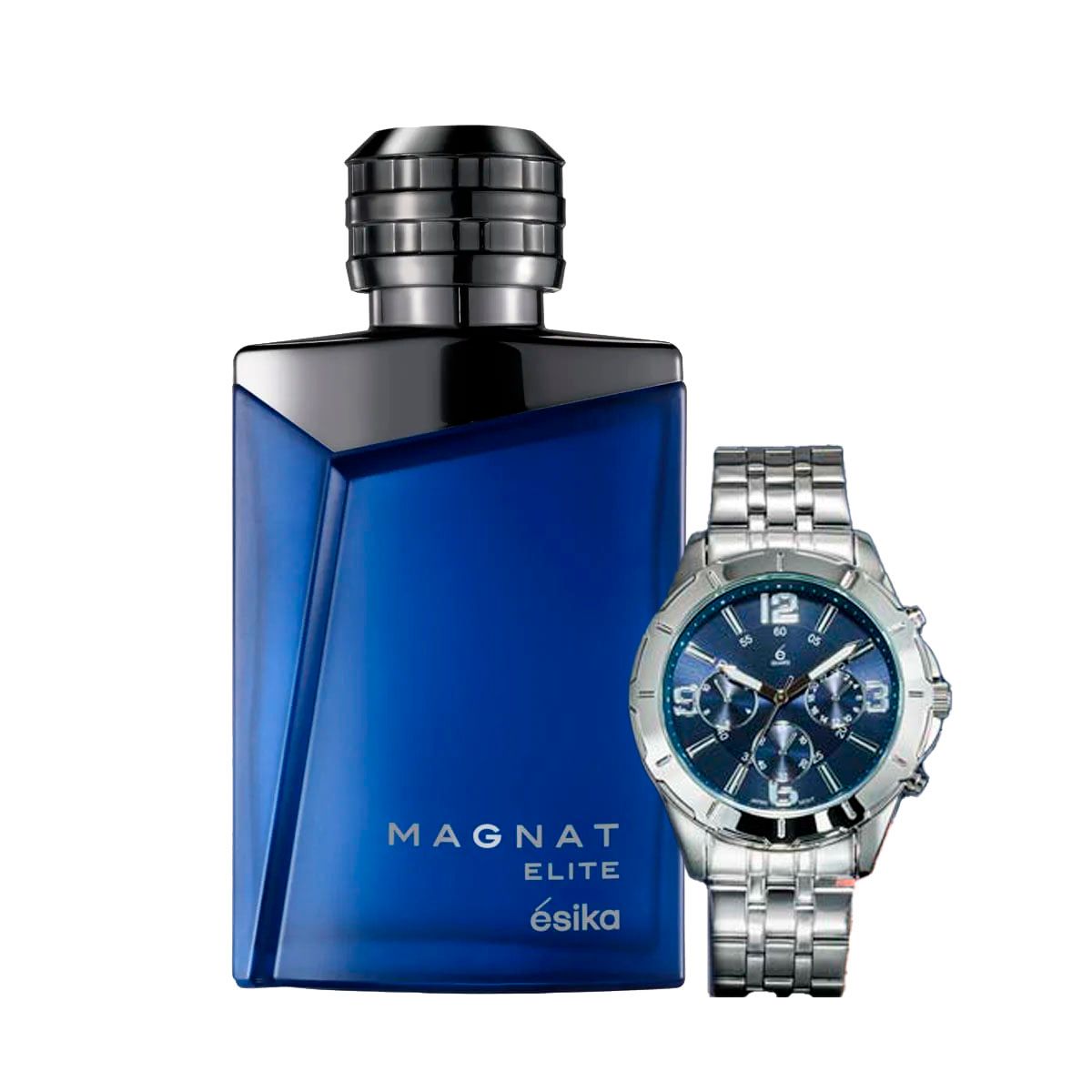 ESIKA - Magnat Elite Perfume de Hombre con Reloj Silver Legacy