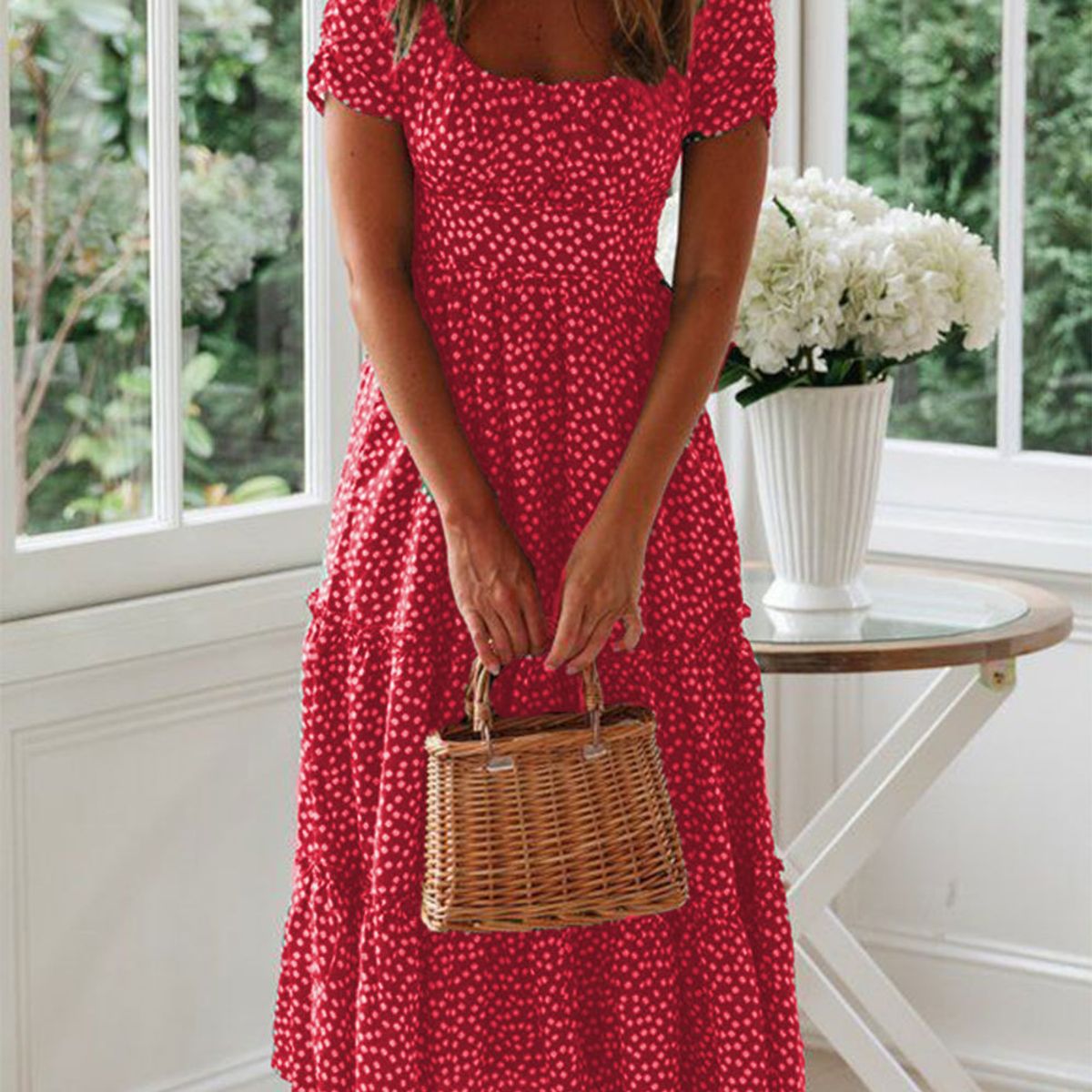 TIOZONEY - Vestido Largo Algodón Mujer