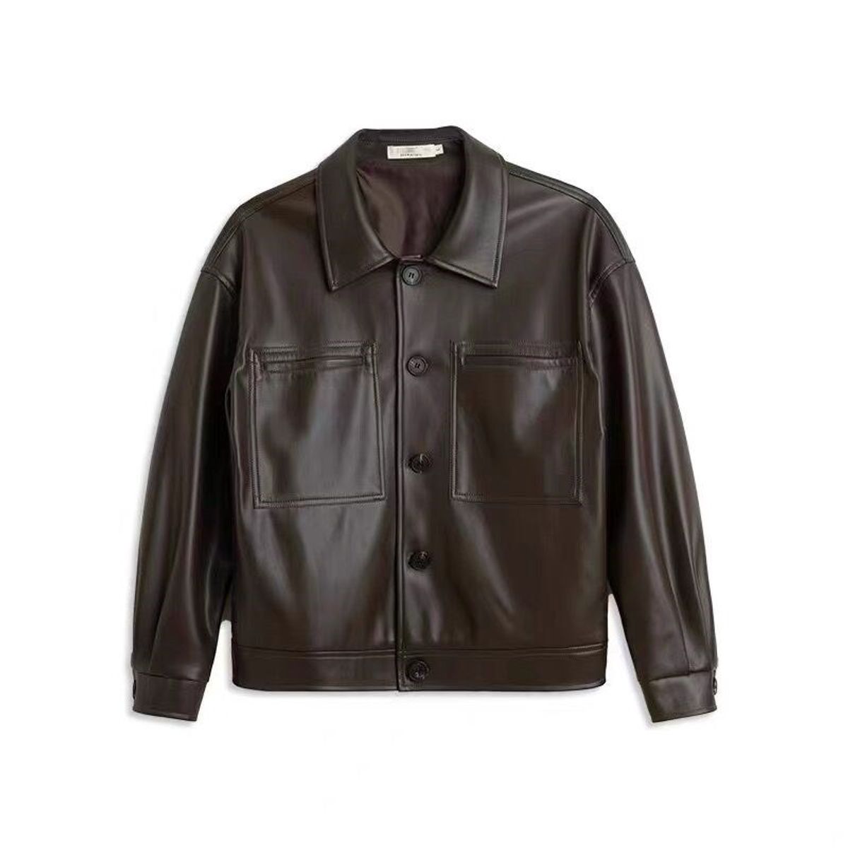 TIOZONEY - Chaqueta de PU para motocicletas masculinas