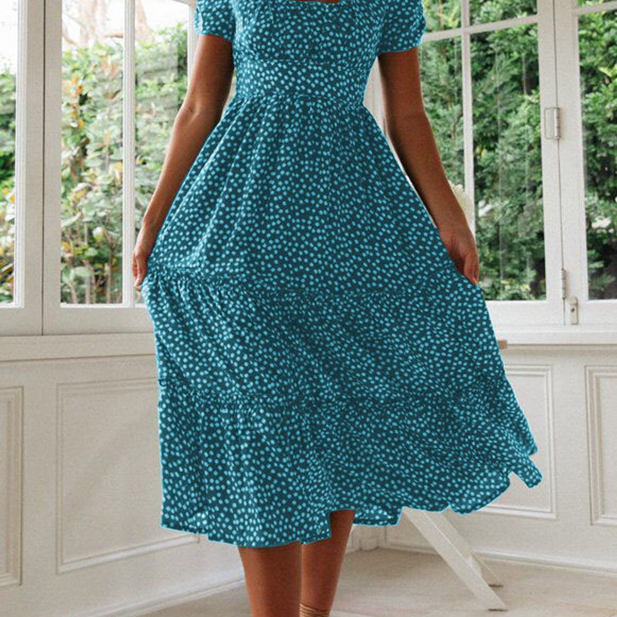 TIOZONEY - Vestido Largo Algodón Mujer