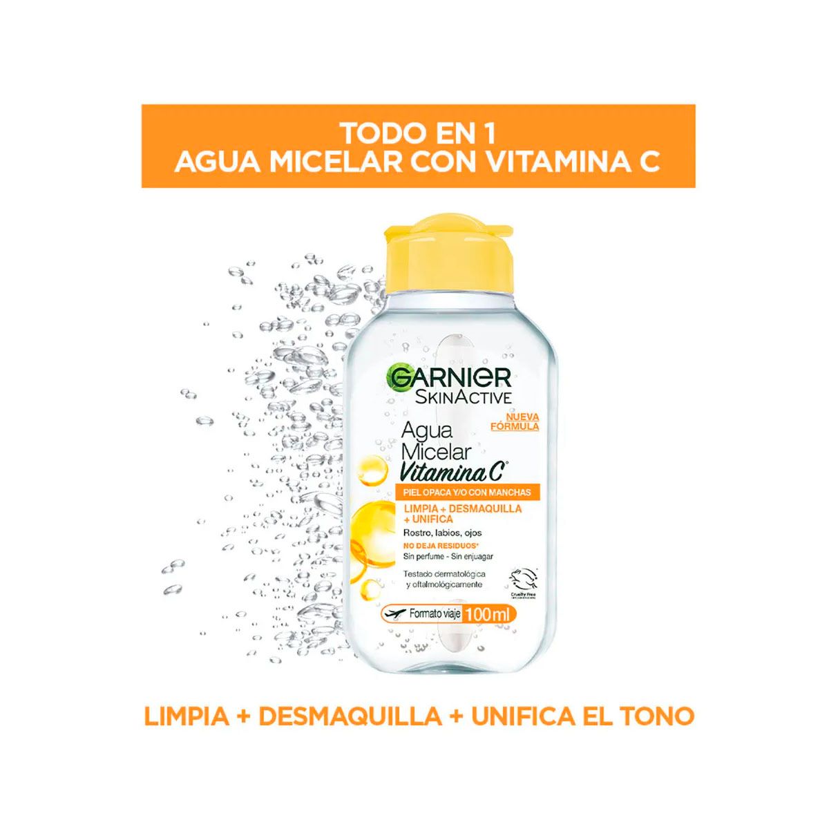 GARNIER - Agua Micelar Garnier Skin Active Vitamina C 100ml