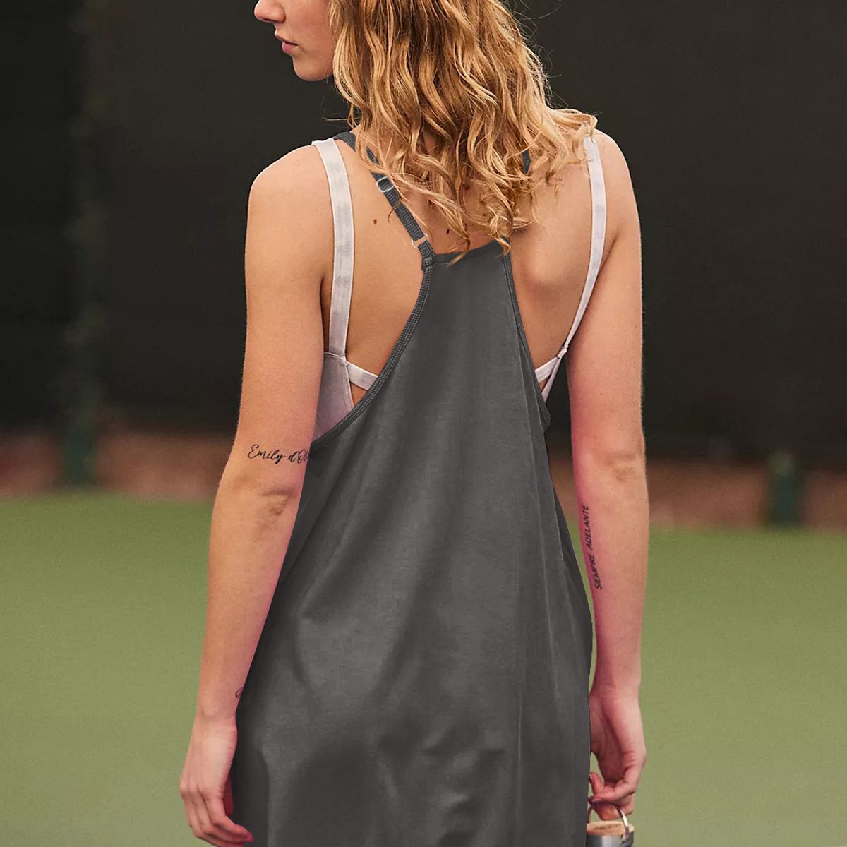 TIOZONEY - Mono Ancho con Tiras para Mujer