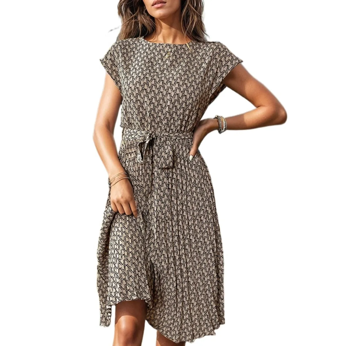 TIOZONEY - Vestido Largo Mujer - Negro