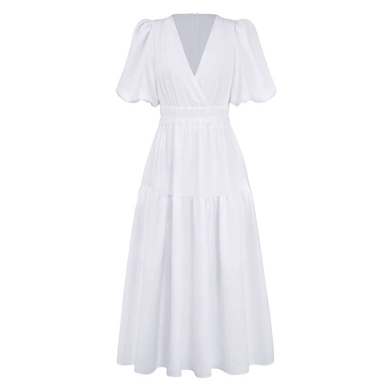 TIOZONEY - Vestido de mujer con cuello en V