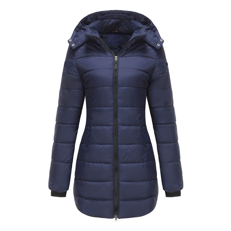 TIOZONEY - Parka Manga Larga Mujer - Azul