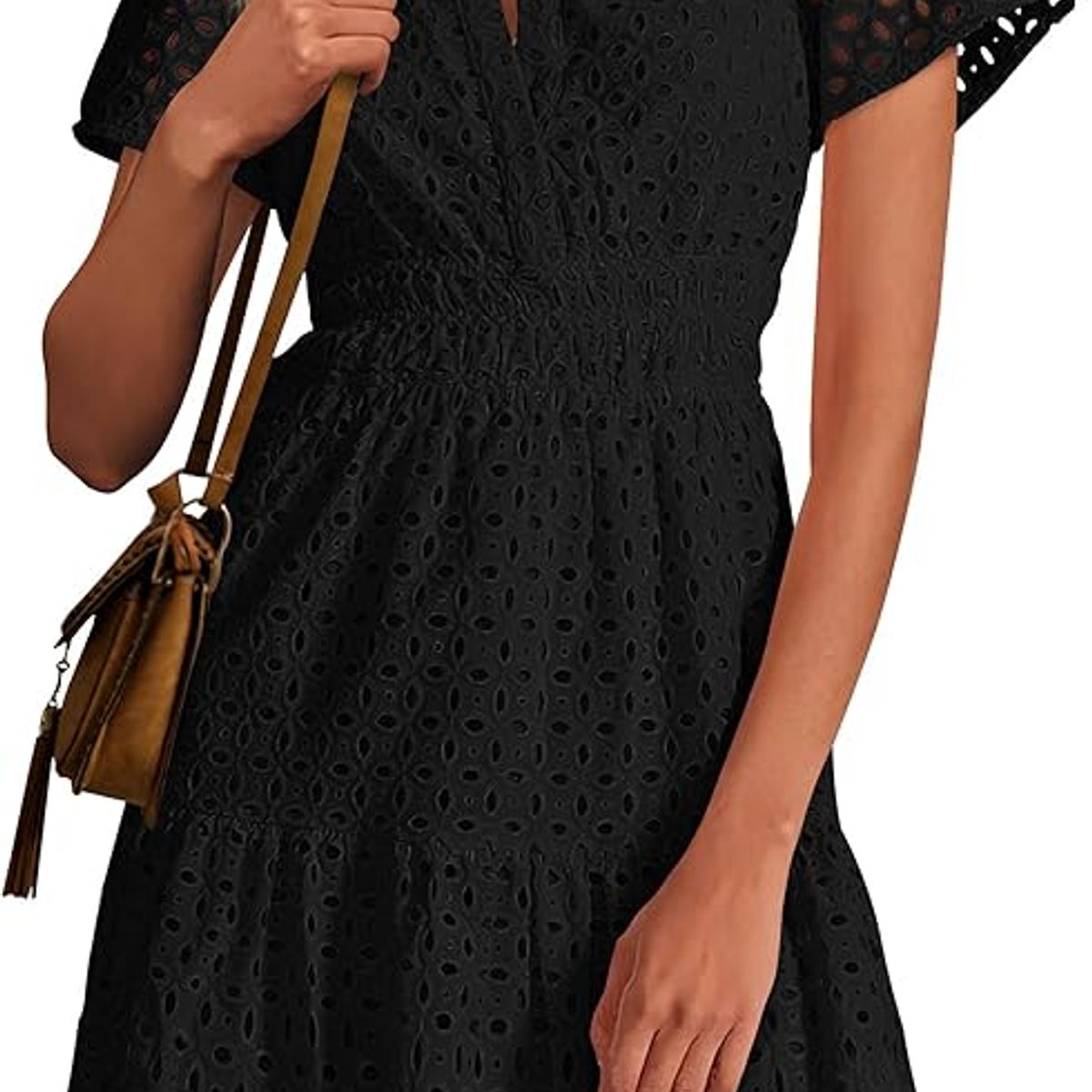 TIOZONEY - Vestido corto de verano - Negro