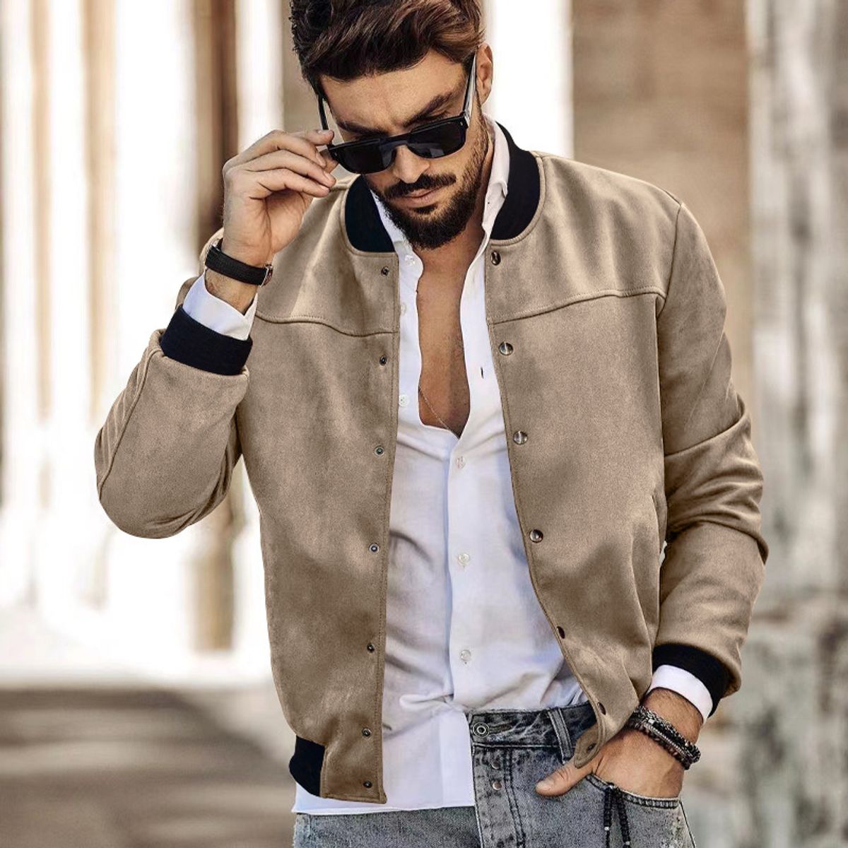 TIOZONEY - Chaqueta Casual para Hombres