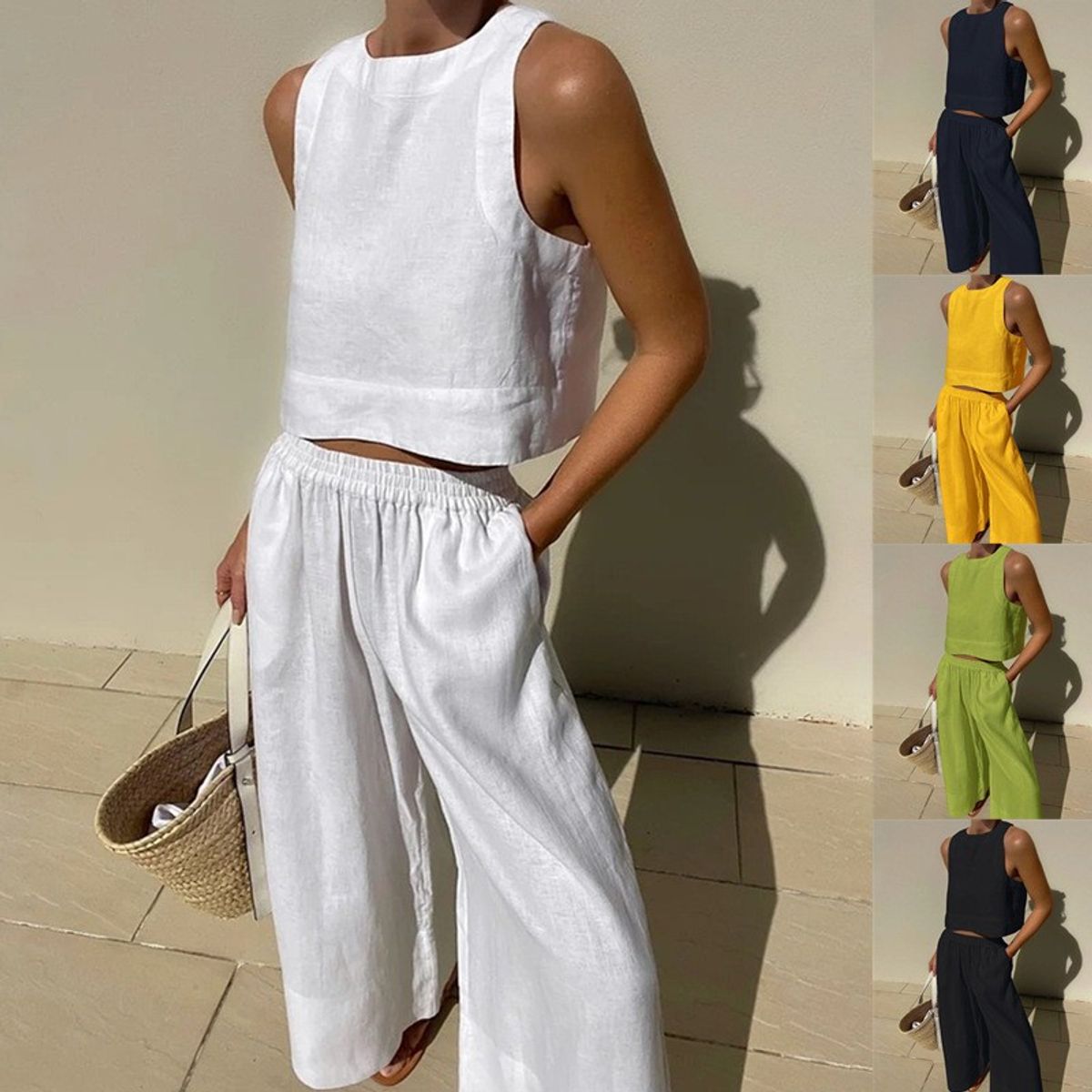 TIOZONEY - Blazer vest y pantalones casuales para mujeres Traje