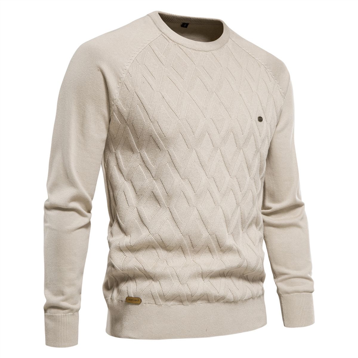 TIOZONEY - Sweater para hombre - crema