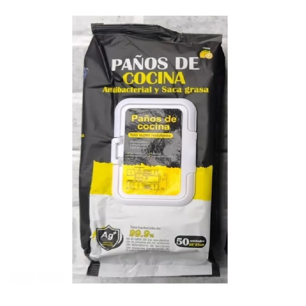 GENERICO - QUITA GRASA DESINFECTA COCINA 50 PAÑITOS SACA GRASA