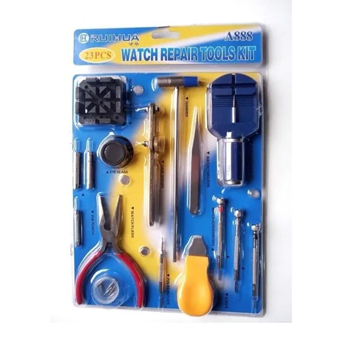 GENERICO - Kit Relojero de 23 Herramientas para Reparar Relojes