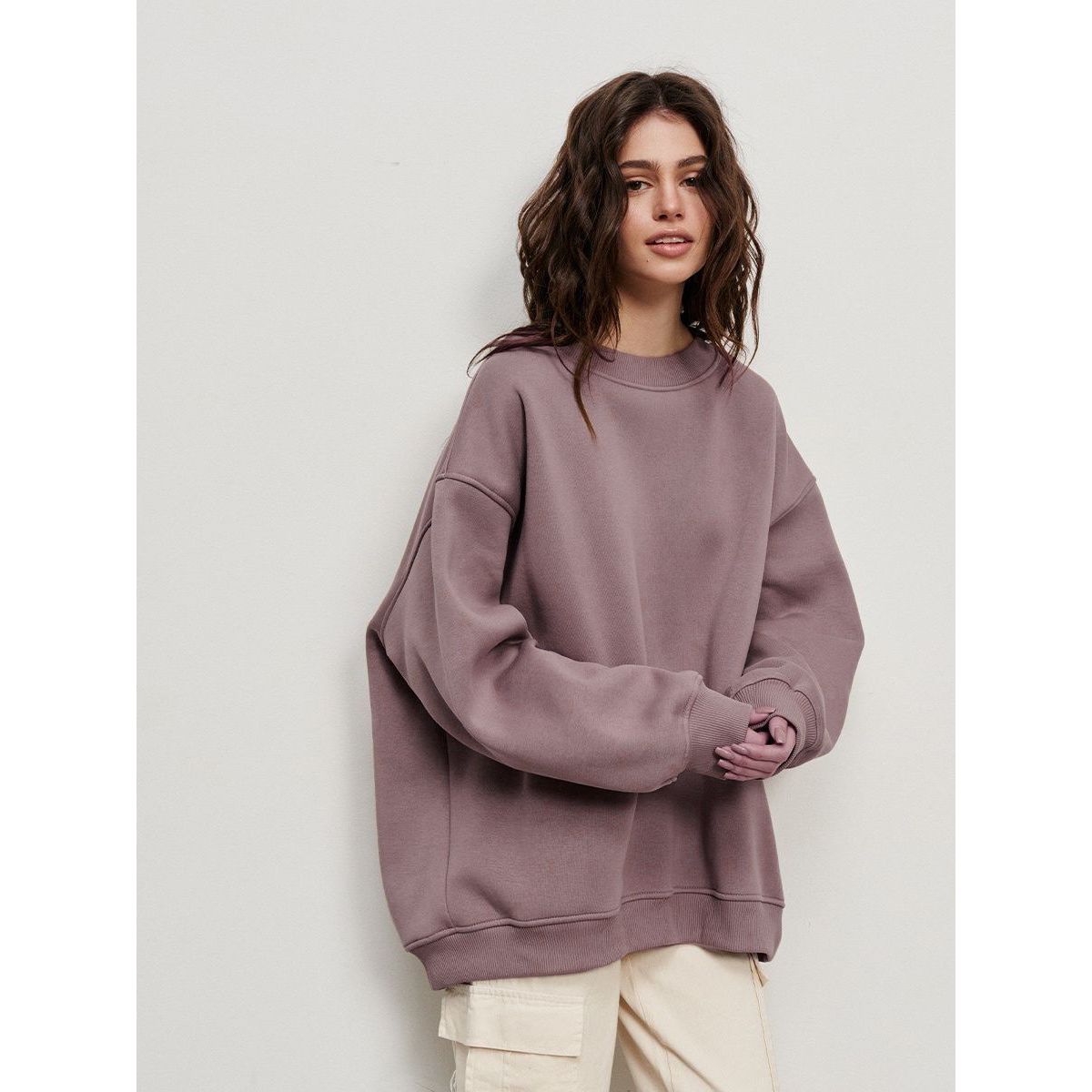 TIOZONEY - Sudadera suelta de cuello redondo para mujer