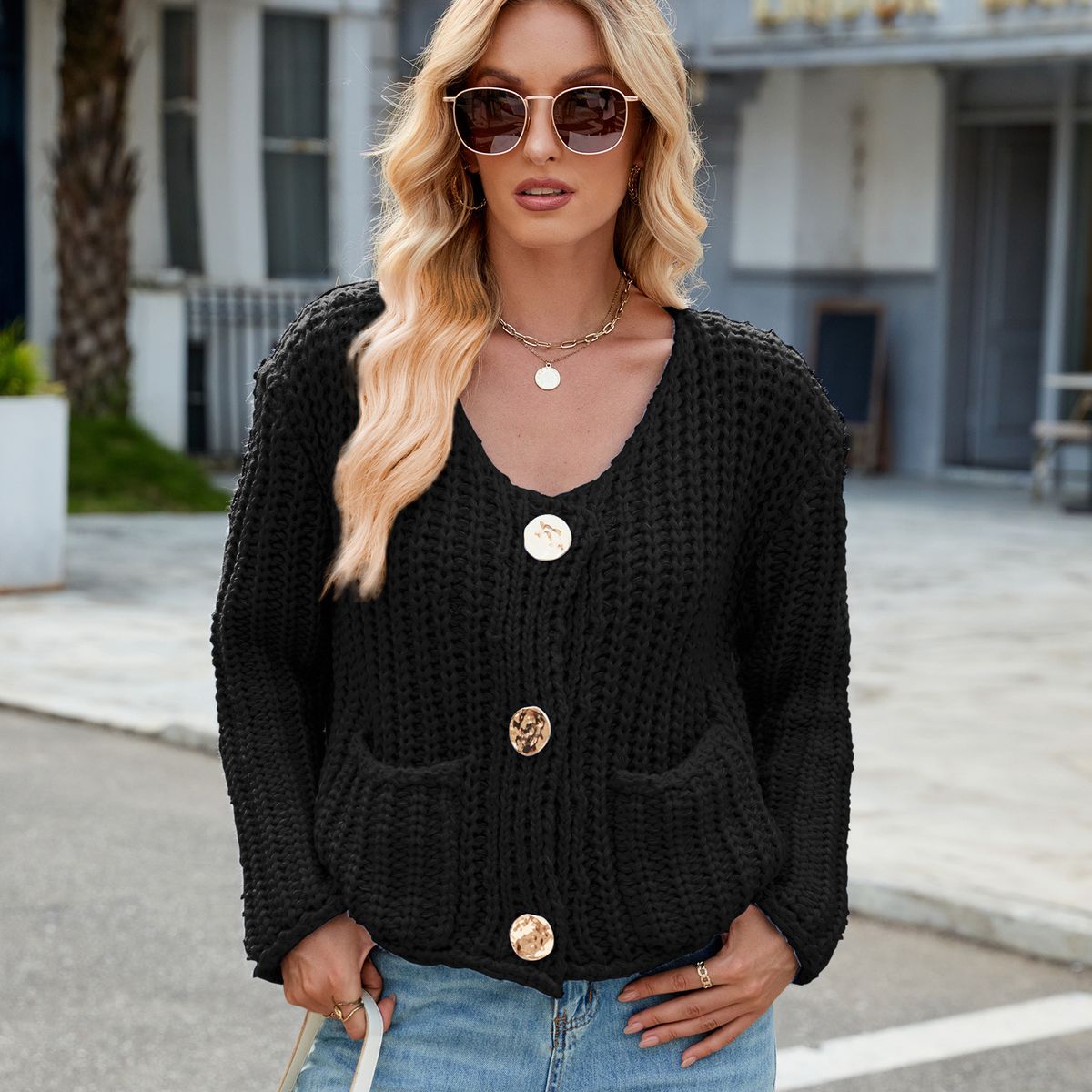 TIOZONEY - Cárdigan de otoño para mujer