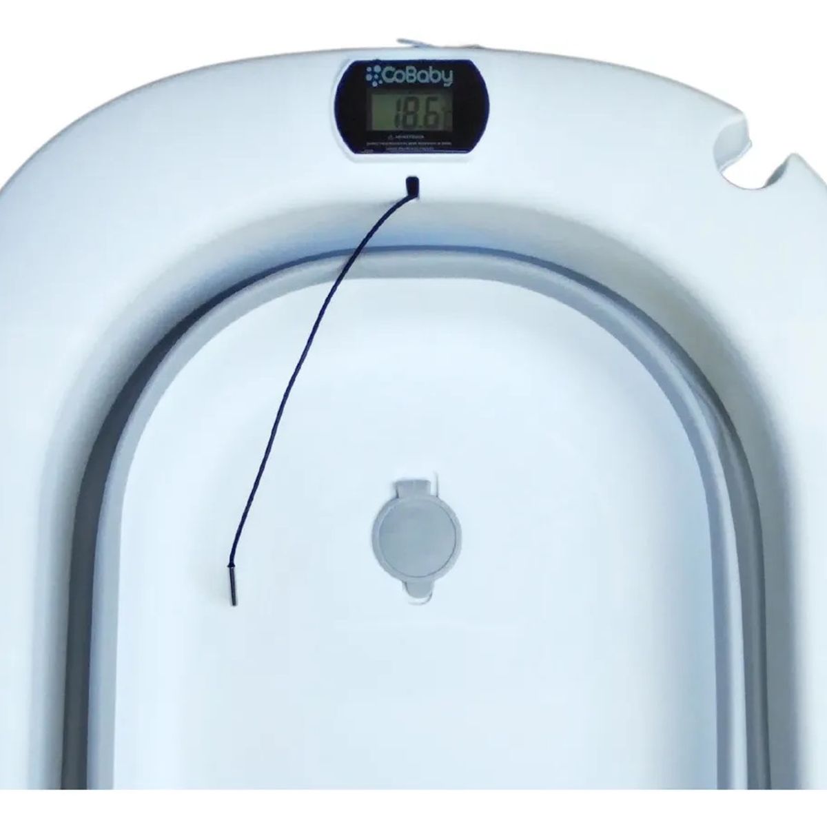 GENERICO - BAÑERA PARA BEBE PLEGABLE CON TERMOMETRO Y COJIN PREMIUM