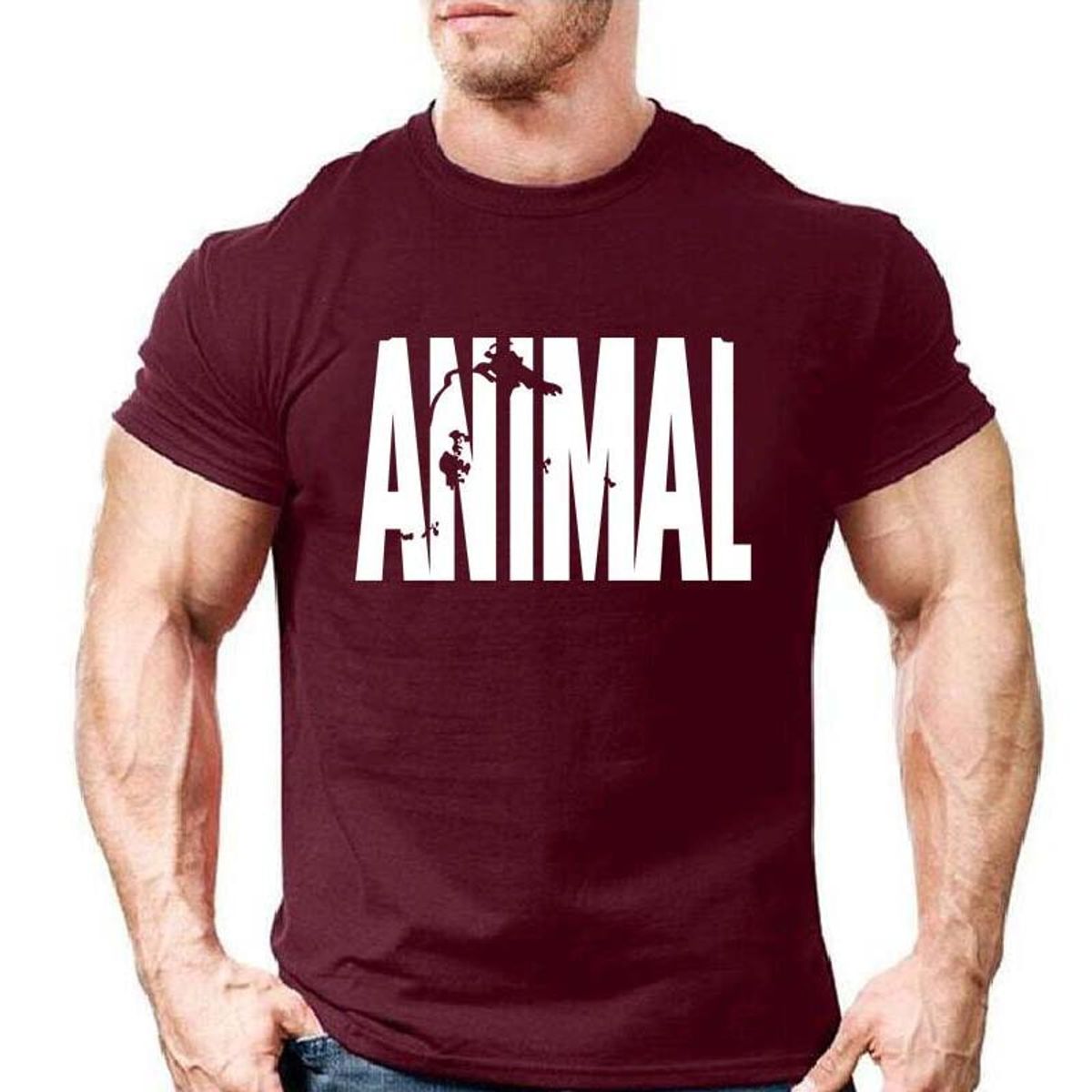 TIOZONEY - Polera estampada animales para hombre