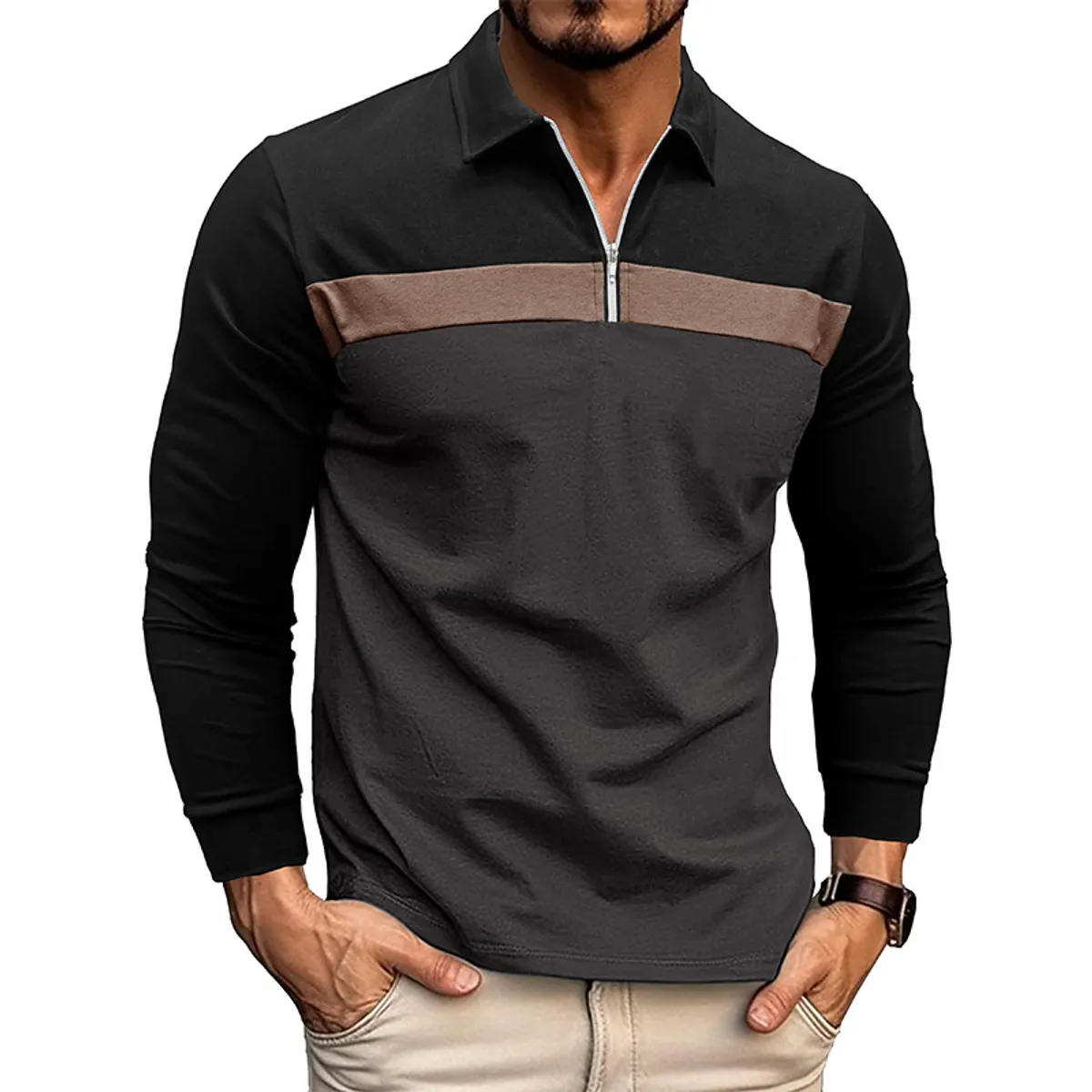 TIOZONEY - Polera Polo para Hombre