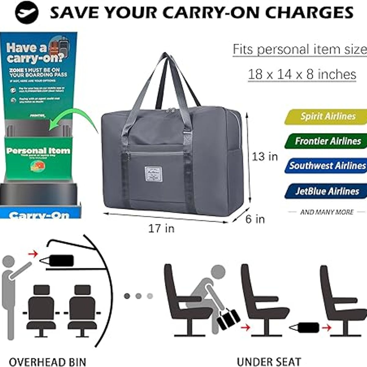 TIOZONEY - Bolsa de viaje de gran capacidad