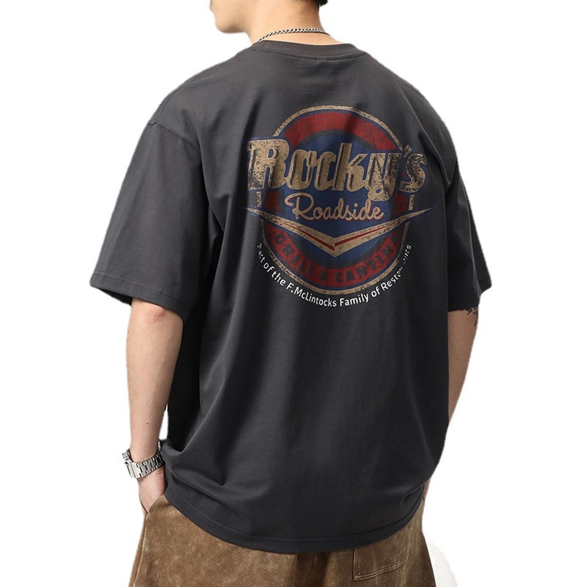 TIOZONEY - Polera Manga Corta Algodón Hombre