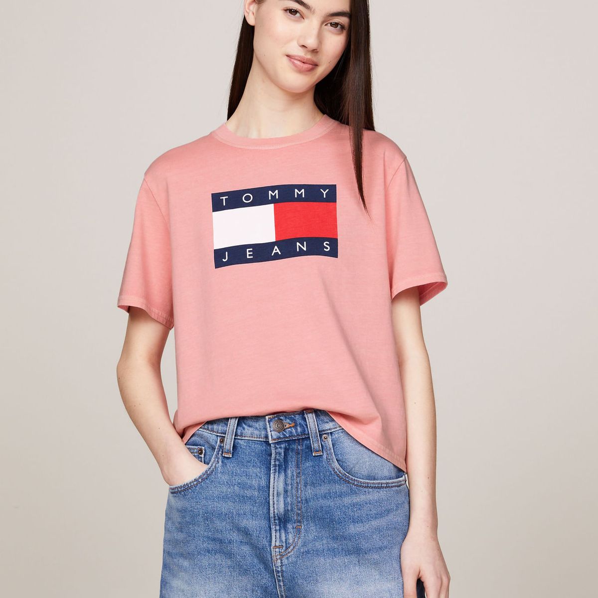 TOMMY HILFIGER - CAMISETA TJW BXY TOMMY FLAG TEE EXT
