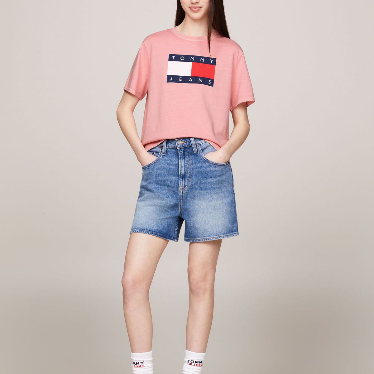 TOMMY HILFIGER - CAMISETA TJW BXY TOMMY FLAG TEE EXT