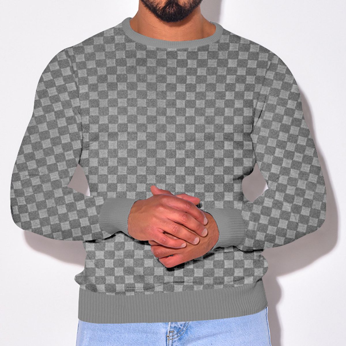 TIOZONEY - Polera Casual Manga Larga Hombre