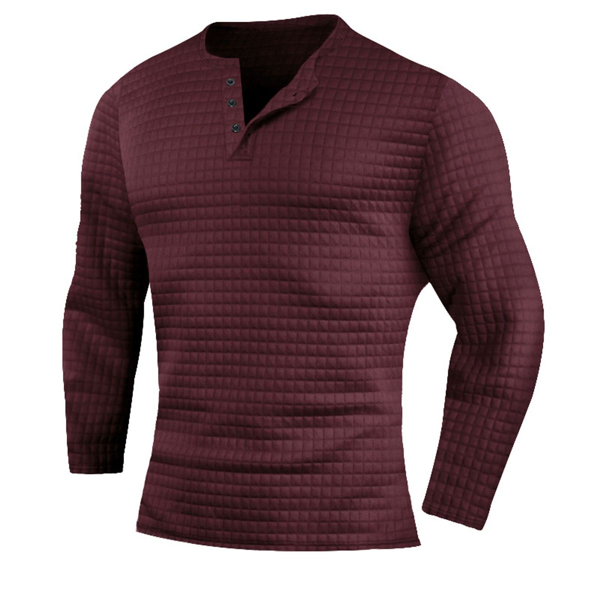 TIOZONEY - Polera Casual Manga Larga Hombre