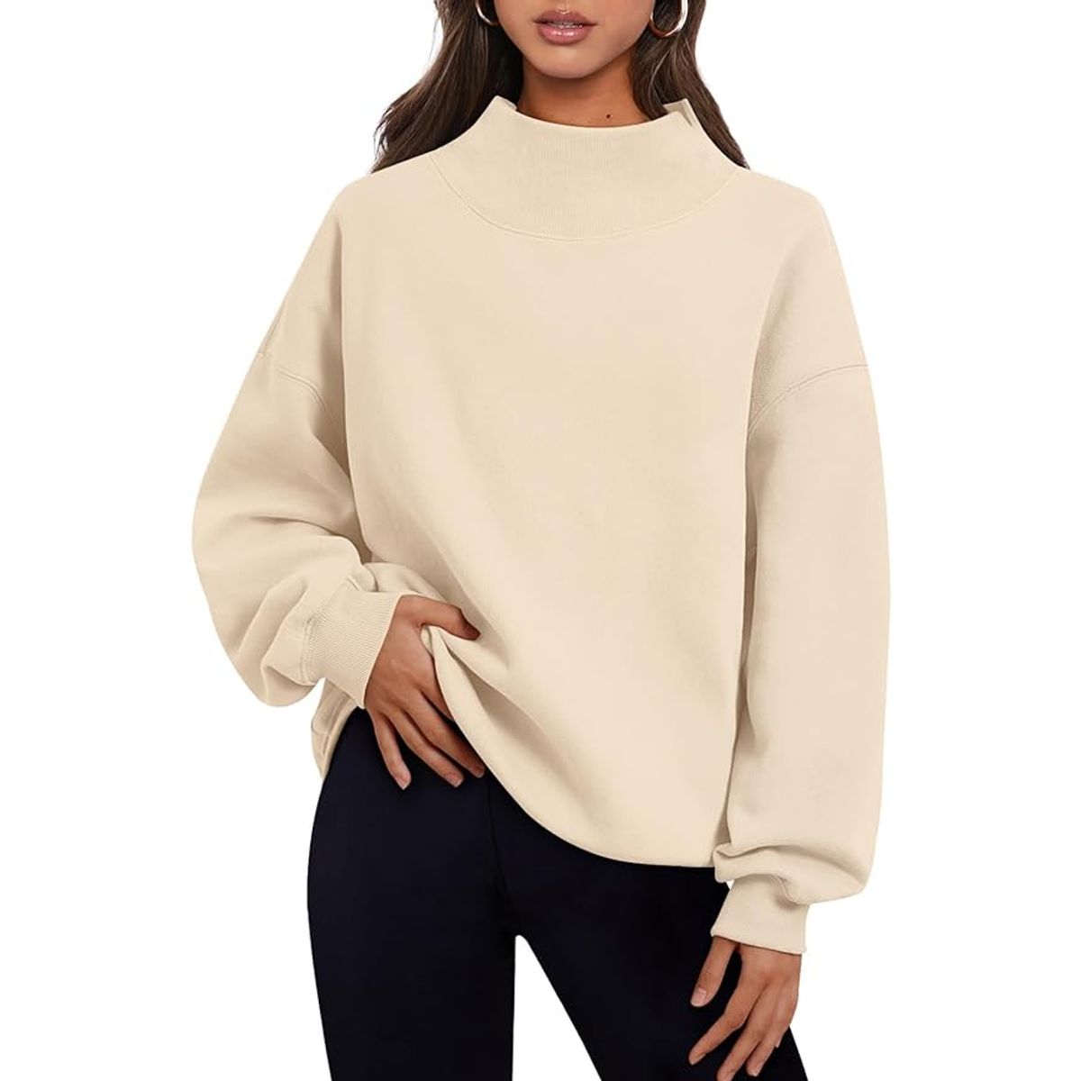 TIOZONEY - Sudaderas de moda para mujer - Beige