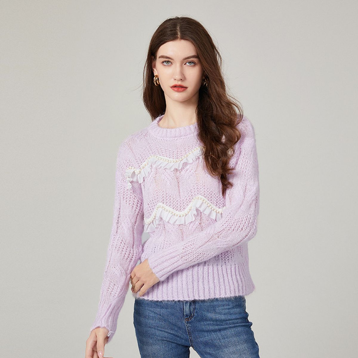 TIOZONEY - Blusa de punto - Morado