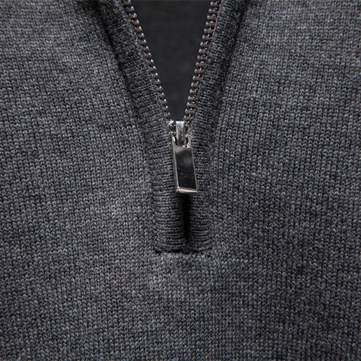 TIOZONEY - Camisa de punto con media cremallera para hombre