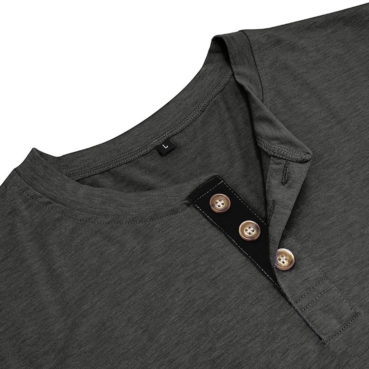 TIOZONEY - Polera Manga Larga Algodón Hombre