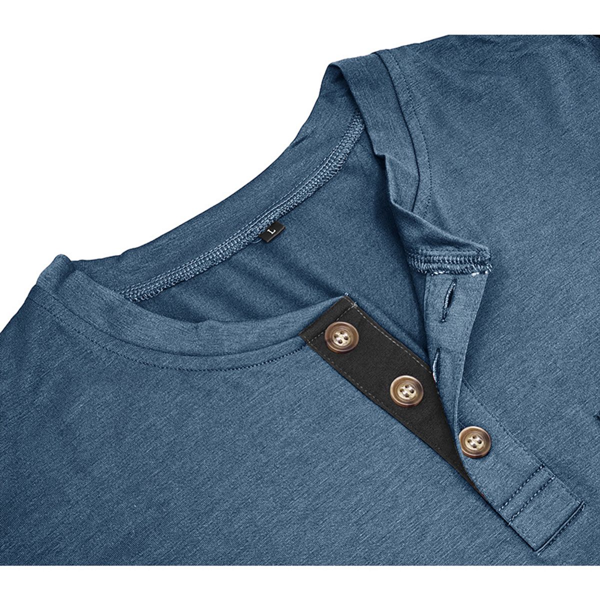 TIOZONEY - Polera Manga Larga Algodón Hombre