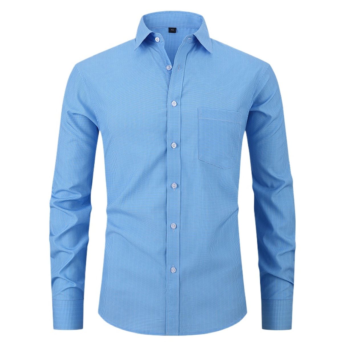 TIOZONEY - Camisa de cuadros elástica