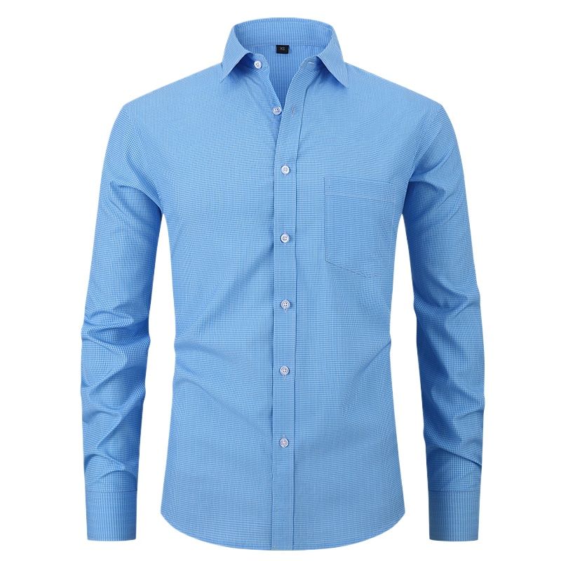 TIOZONEY - Camisa de cuadros elástica