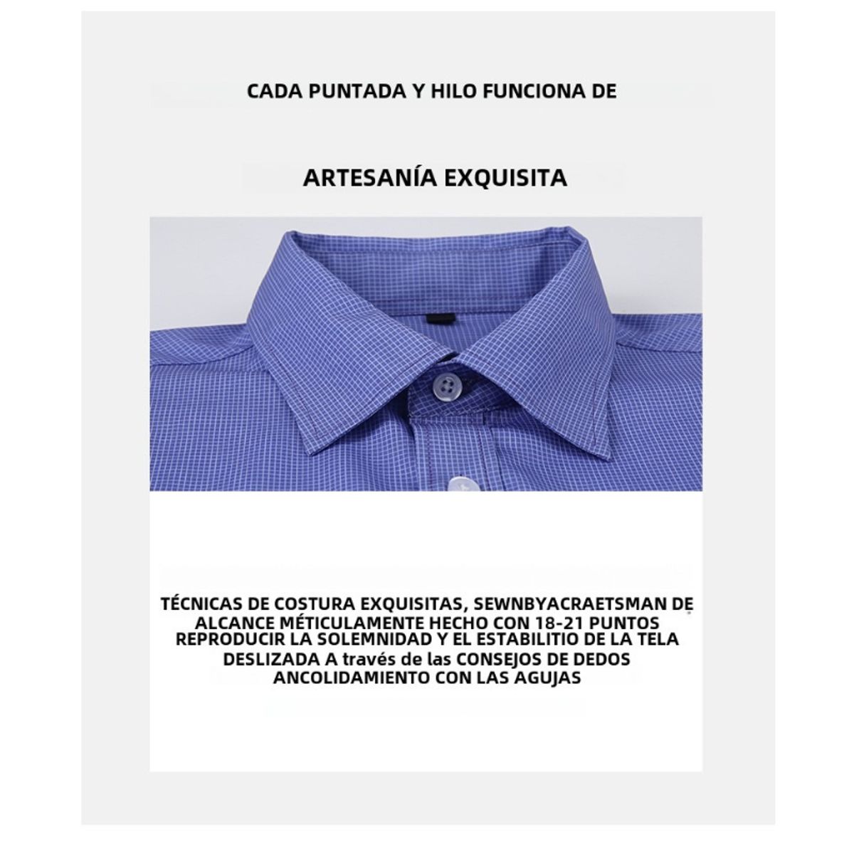 TIOZONEY - Camisa de cuadros elástica