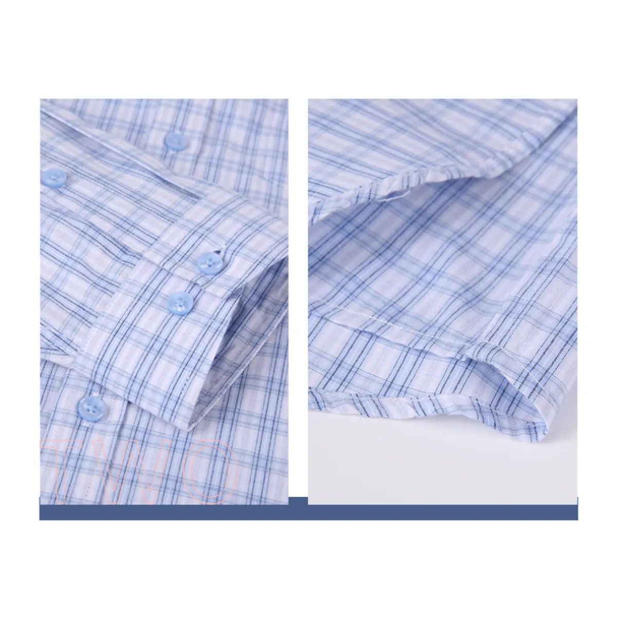 TIOZONEY - Camisa de cuadros elástica