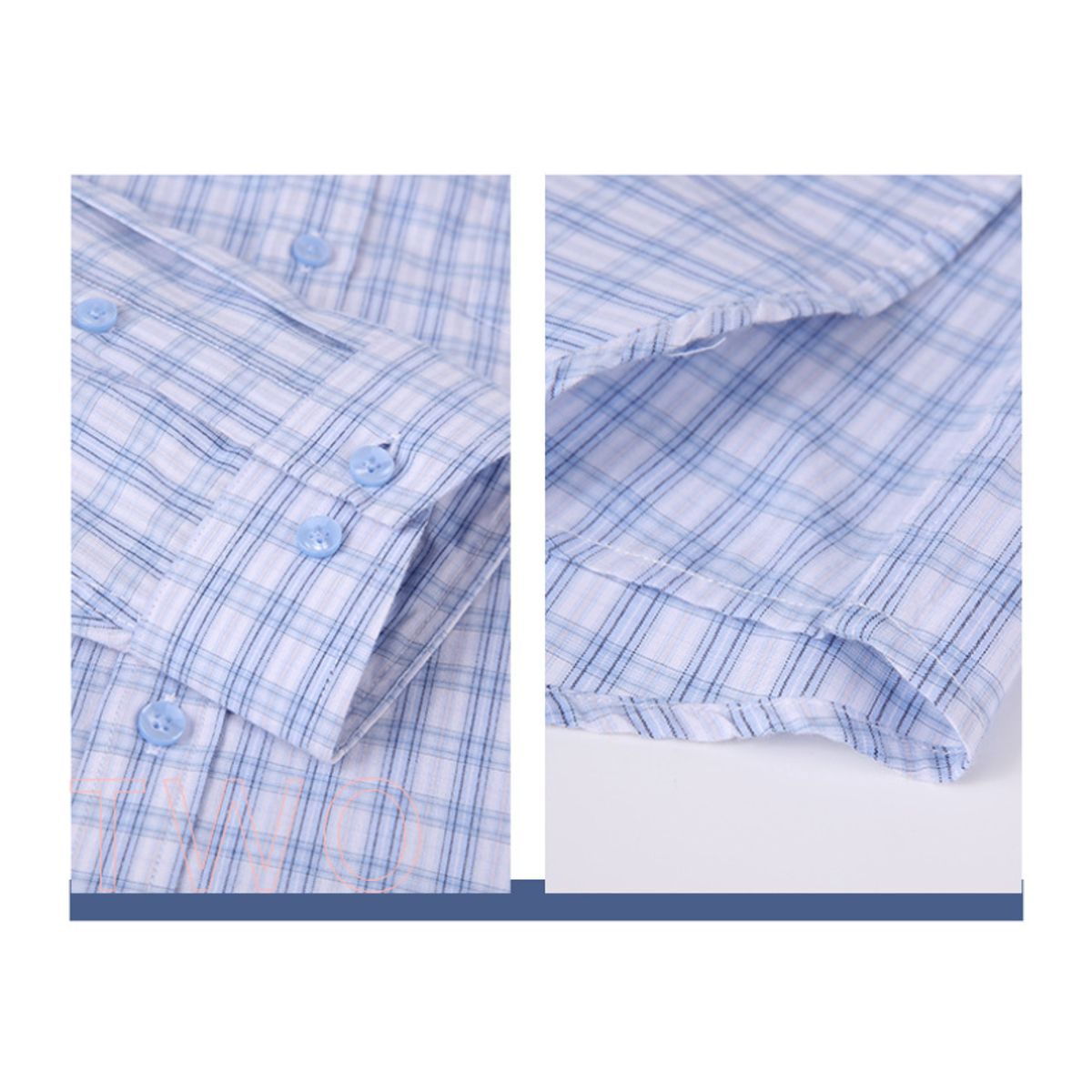 TIOZONEY - Camisa de cuadros elástica