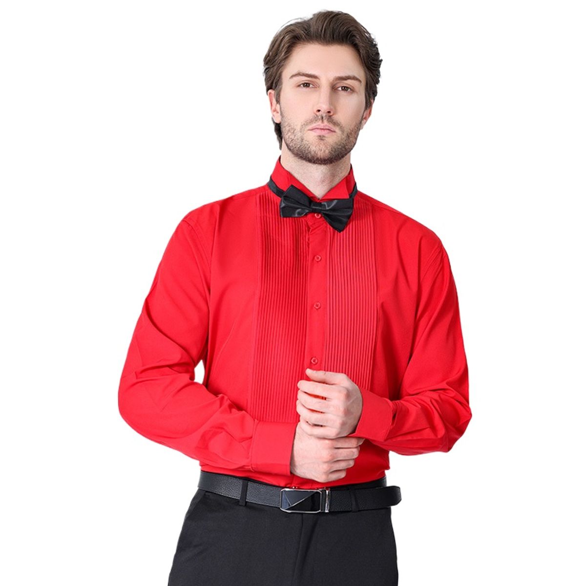 TIOZONEY - Camisa de traje elástica