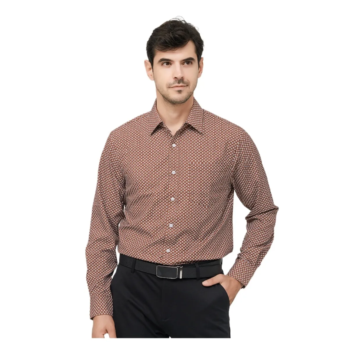 TIOZONEY - Camisa floral de manga larga