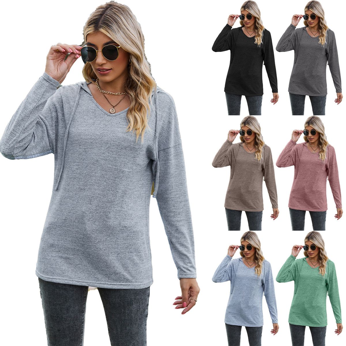 TIOZONEY - Polerón Mujer Verano Delgado