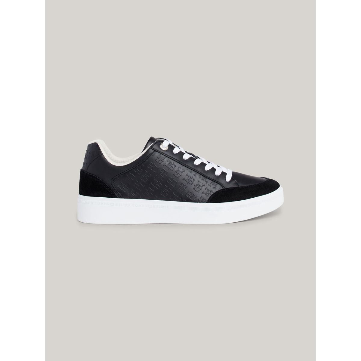TOMMY HILFIGER - Zapatillas de cuero mixta TH Monogram