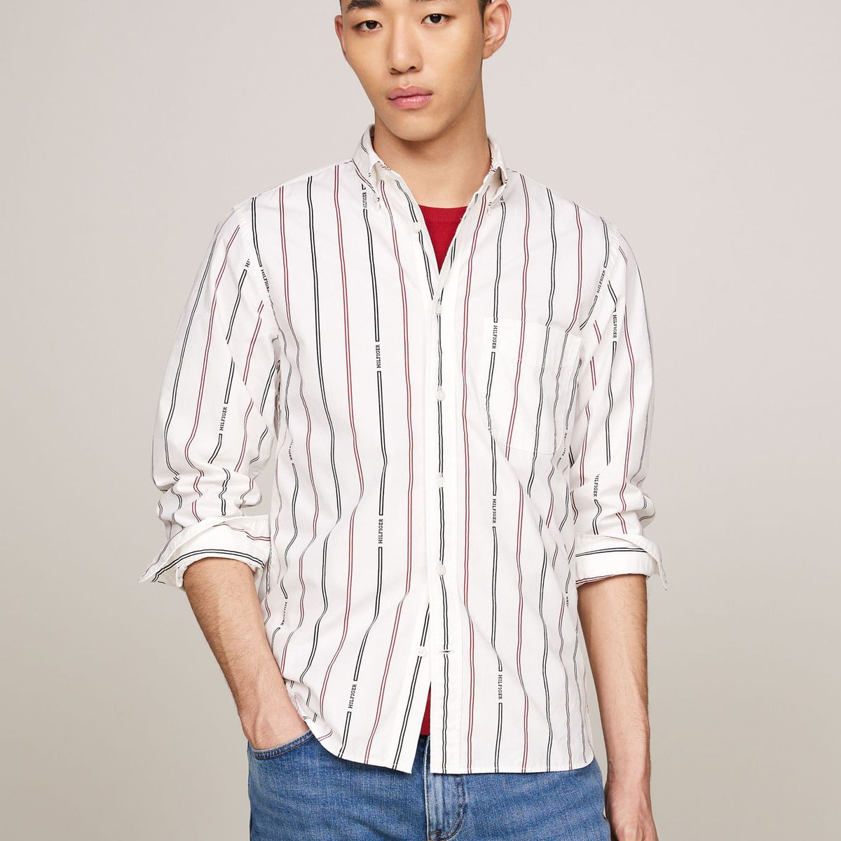 TOMMY HILFIGER - CAMISA HILFIGER DOUBLE STP RF SHIRT